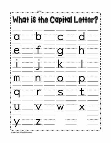 What is the Capital Letter Worksheets
