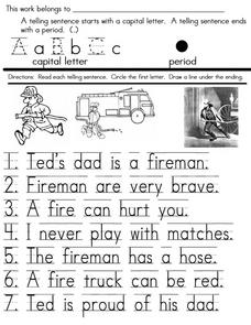 Writing Conventions: Capitalization and Punctuation Worksheet for ...