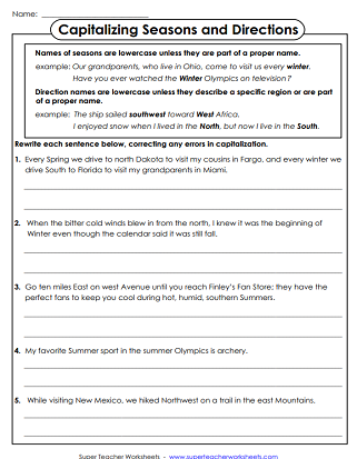 Grade 2 - Capitalization Worksheet 2 - Kidschoolz - Worksheets Library