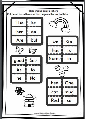 Capitalization Worksheets----Spring Theme