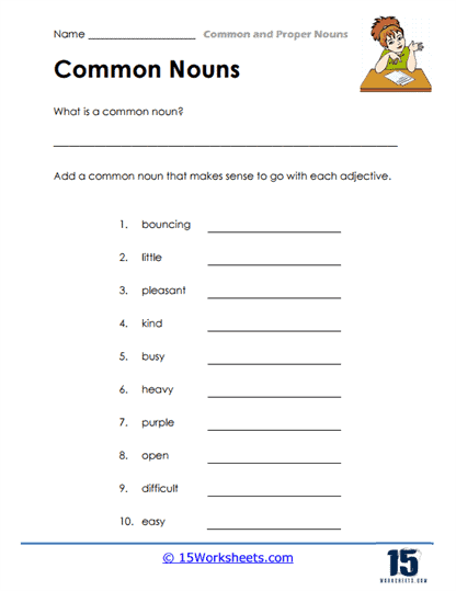 Common and Proper Nouns Worksheets - 15 Worksheets Library