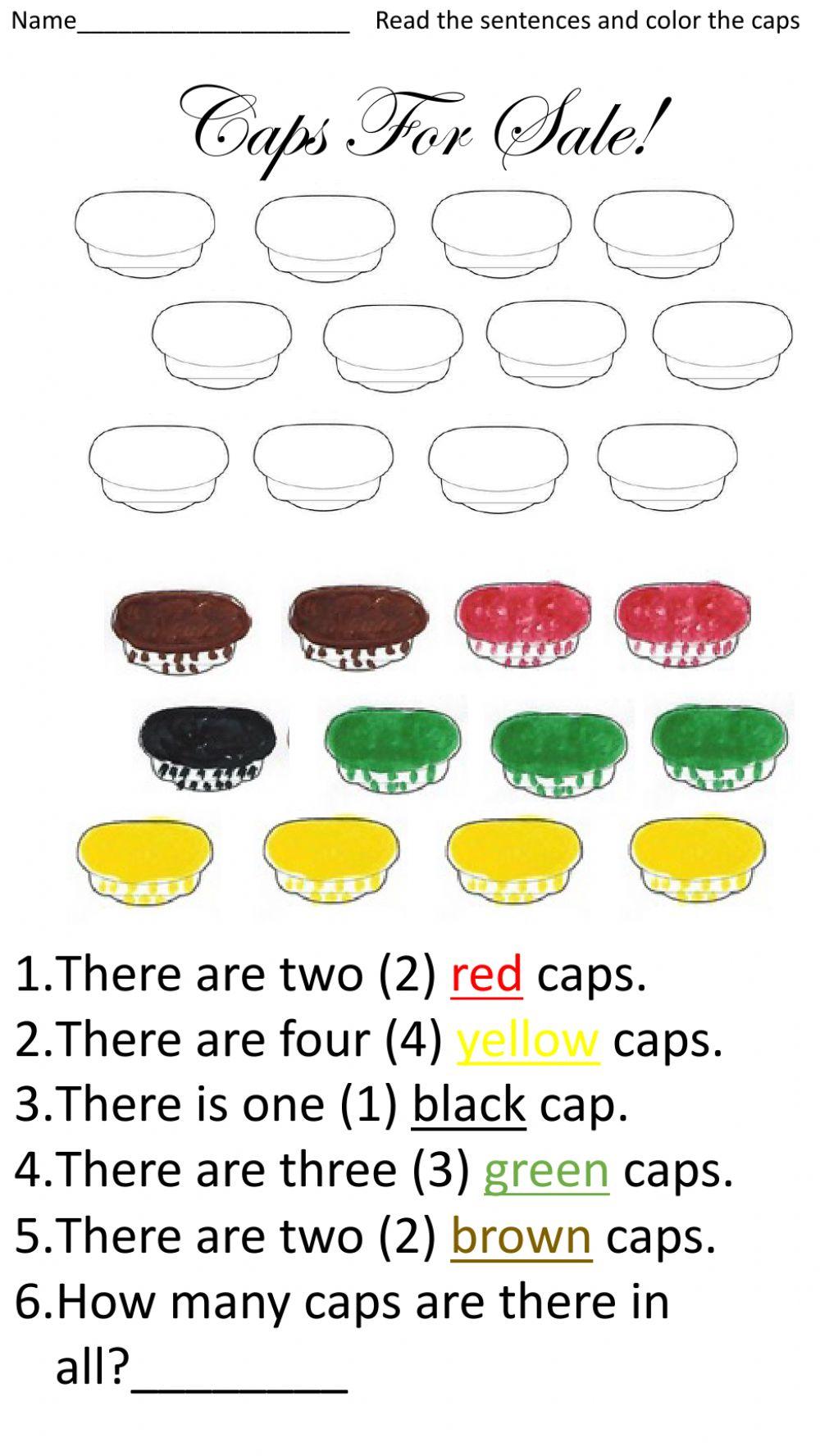 Caps For Sale How Many Online Exercise For Worksheets Library Caps For Sale How Many Online Exercise For Worksheets Library