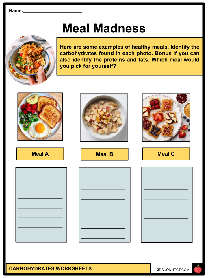 Carbohydrates Types, Importance, Benefits, Facts &  Worksheets For Kids