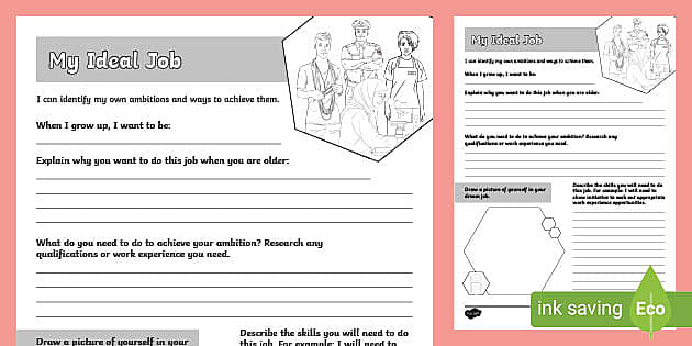 career information math worksheet