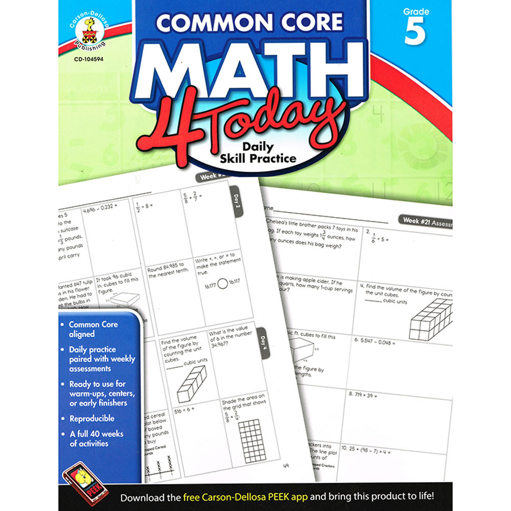 Common Core Math 4 Today Grade 4 104593-EB