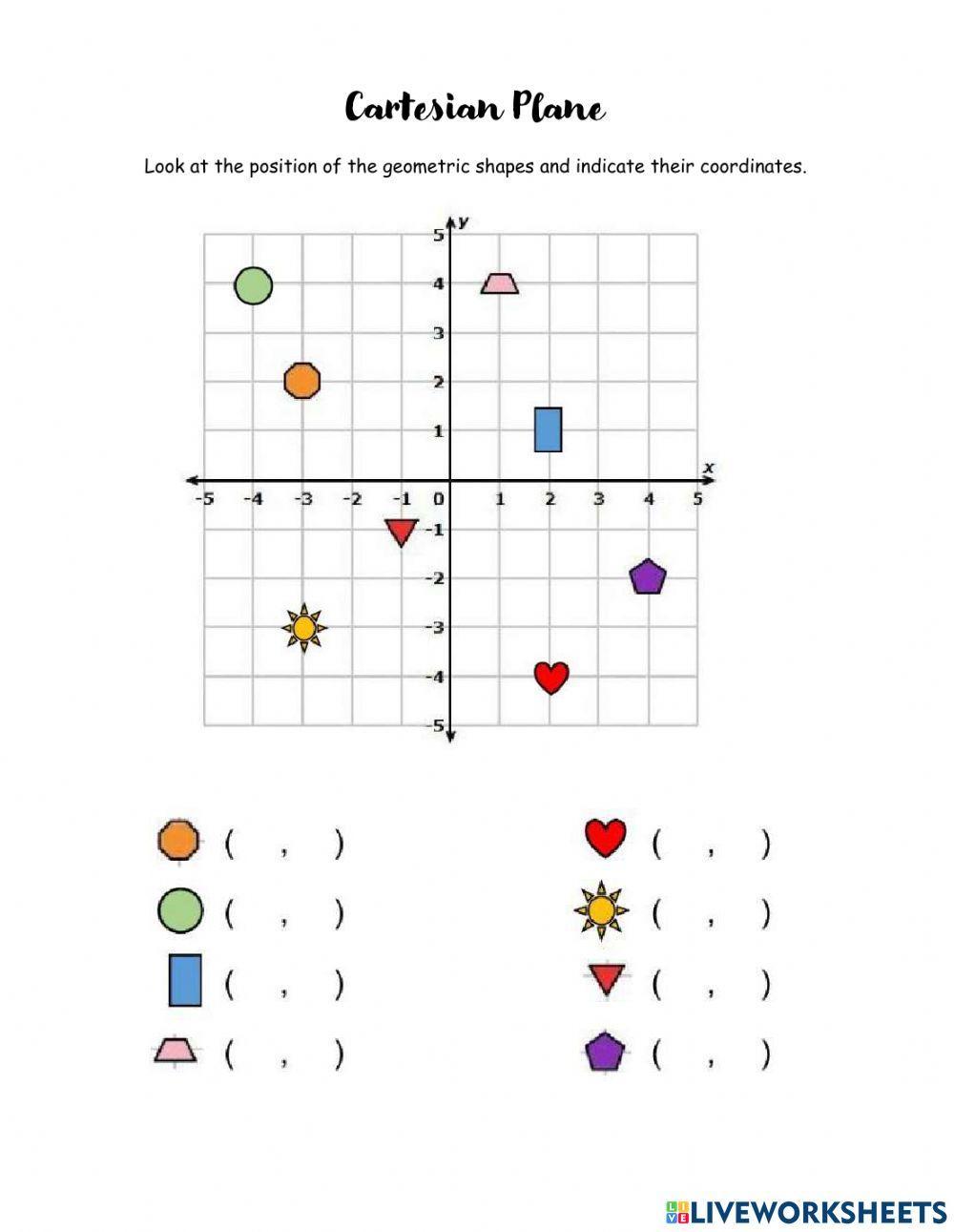 CARTESIAN COORDINATE SYSTEM GRADE 8 Online Exercise For Live 