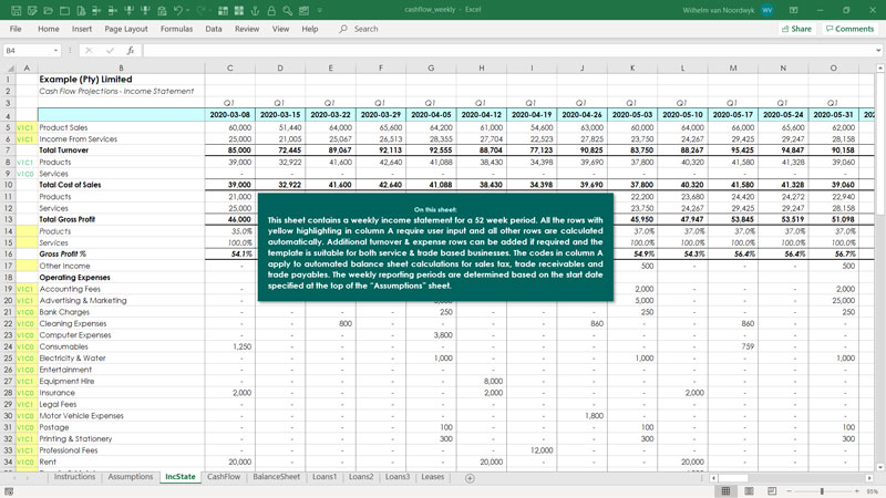 Weekly Cash Flow Template - Excel Skills