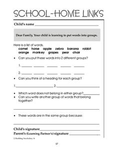 Categorizing Words Worksheet for 1st - 3rd Grade | Lesson Planet