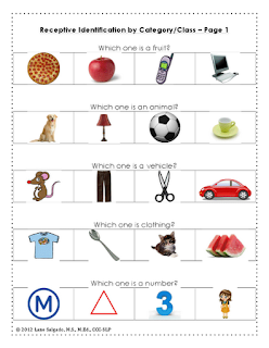 Ms. Lanes SLP Materials: Categories: Receptive Identification