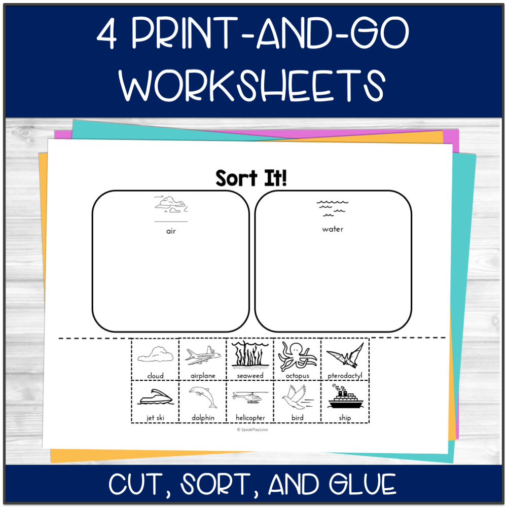 Free Category Sorting Activity - Preschool - Speech Therapy ...