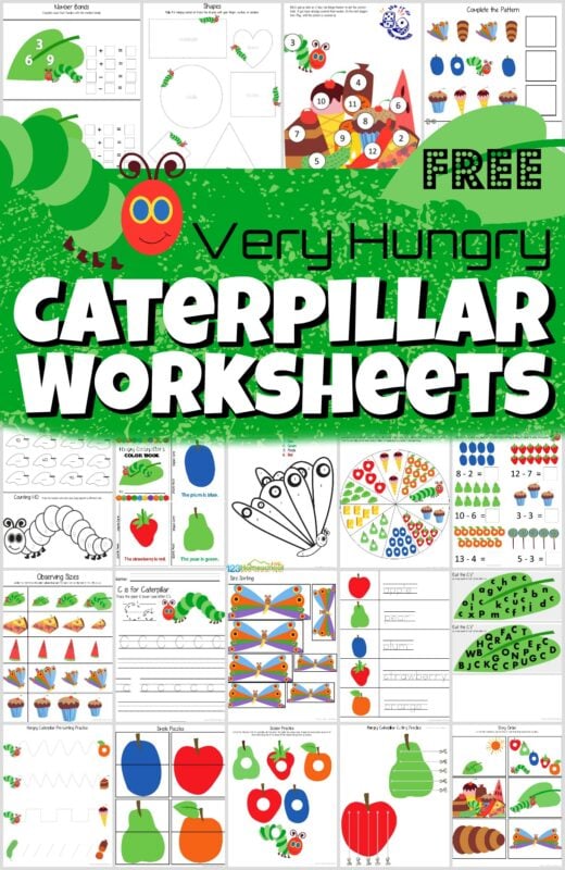 ? FREE Printable The Very Hungry Caterpillar Worksheets