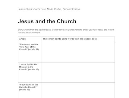 Worksheets | Saint Marys Press