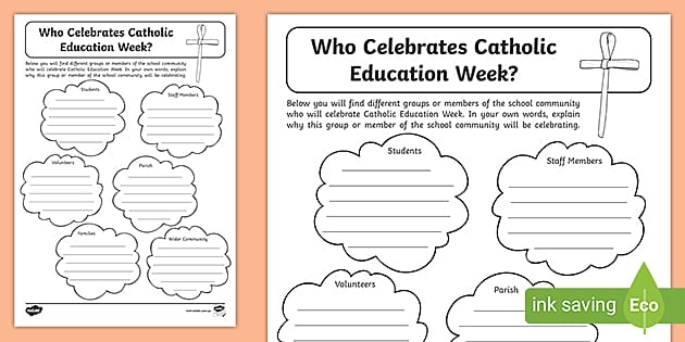 Who Celebrates Catholic Education Week? Worksheet - Twinkl