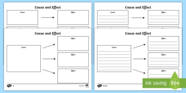 Differentiated Cause and Effect Template (teacher made)