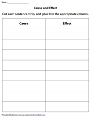 cause and effect worksheet 3rd grade
