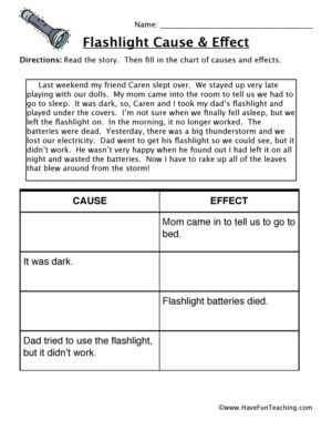 Cause And Effect Resources  