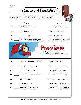 cause and effect worksheet 8th grade