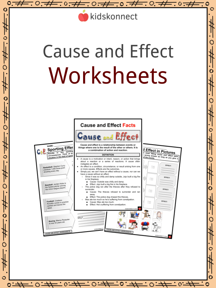 Cause and Effect Facts &  Worksheets | Study Guide | KidsKonnect