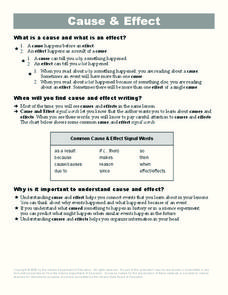 Cause and Effect Worksheets Reviewed by Teachers