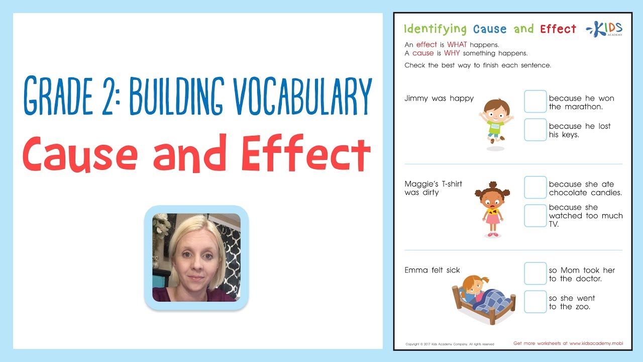 Grade 2: Building Vocabulary - Cause and Effect Worksheets | Kids Academy