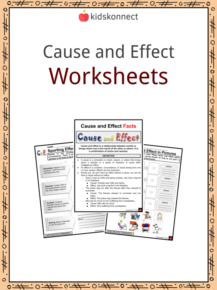 Cause and Effect Facts &  Worksheets | Study Guide | KidsKonnect
