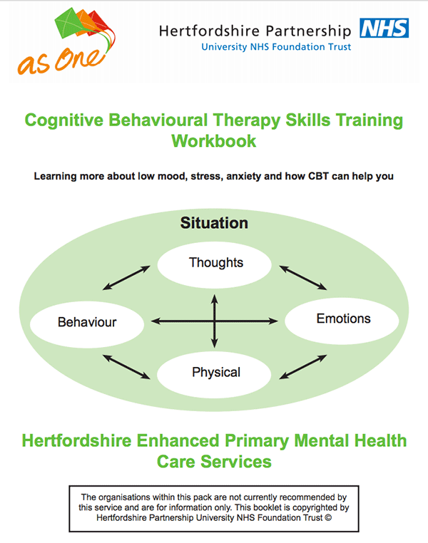 cbt handouts for clients