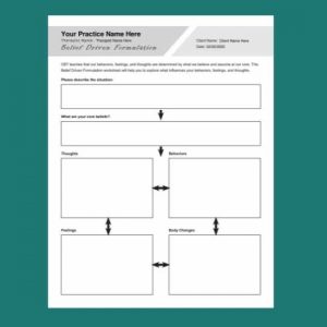 CBT Belief Driven Formulation PDF Template -