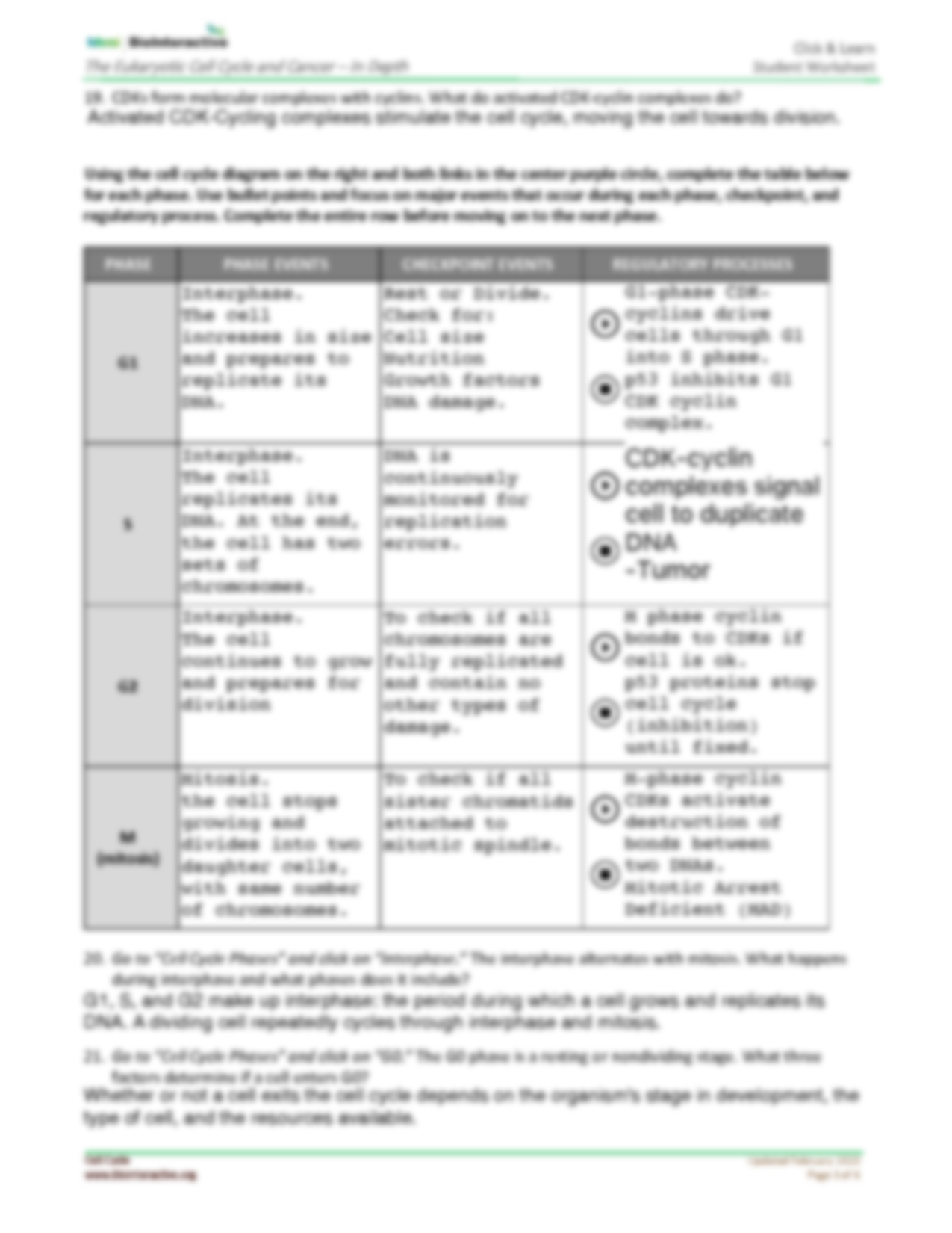 SOLUTION: Cellcycleindepth Studentws Cl - Studypool