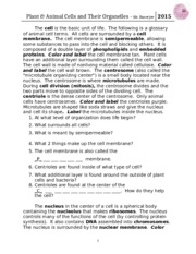 cells and their organelles coloring worksheet answer key