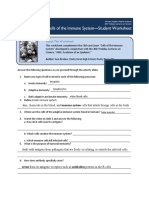 Cells of The Immune System-Student Worksheet | PDF | Immune System ...