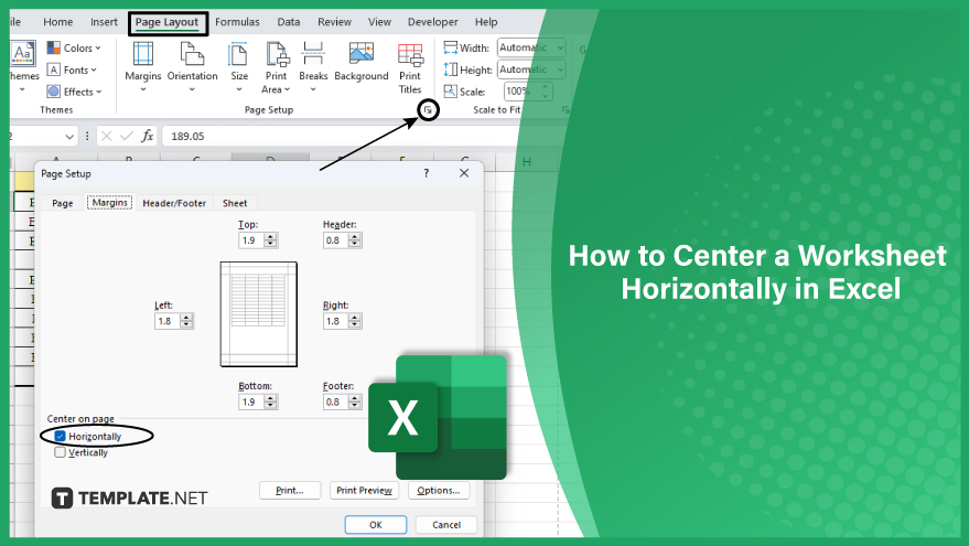 How to Center a Worksheet Horizontally in Excel Worksheets Library