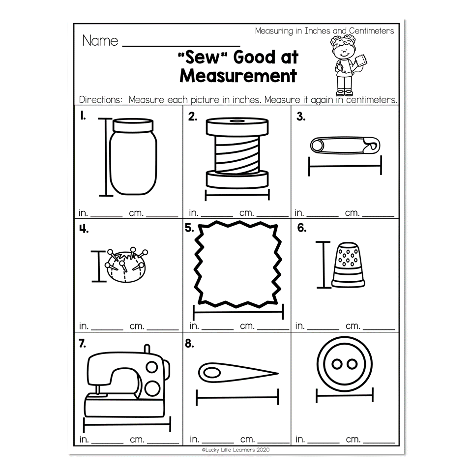 centimeter measurement worksheet