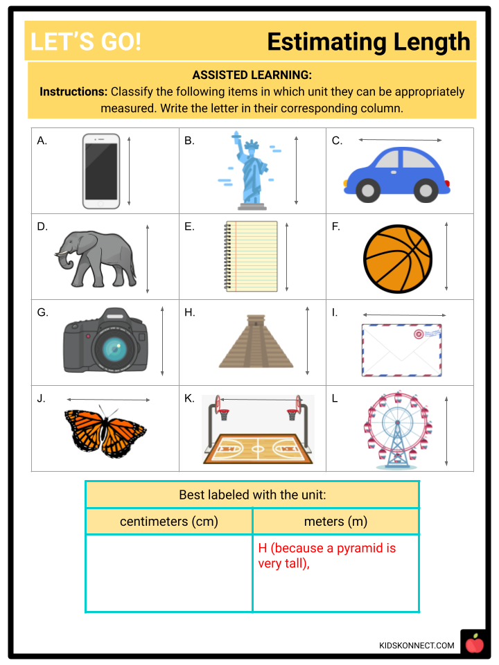 centimeters to meters worksheet