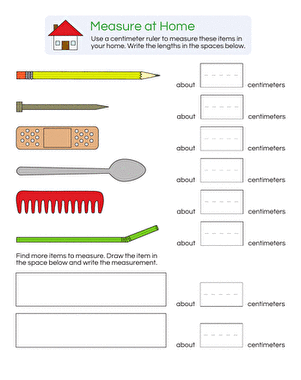 Measurement Practice: Centimeters | Worksheet 
