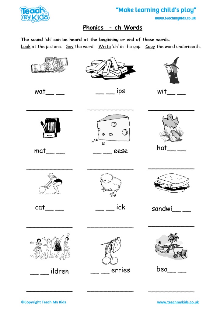 7 FREE CH Worksheets for Digraph Learning - Literacy Learn