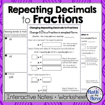 change fraction to decimal worksheet