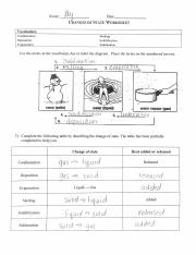 changes of state worksheet answer key