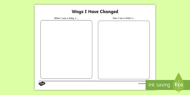 Ways I Have Changed Worksheet / Worksheet (teacher made)