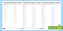 Converting Decimals to Fractions Worksheet | Twinkl - Twinkl