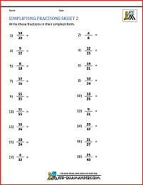 changing fractions to percents worksheet