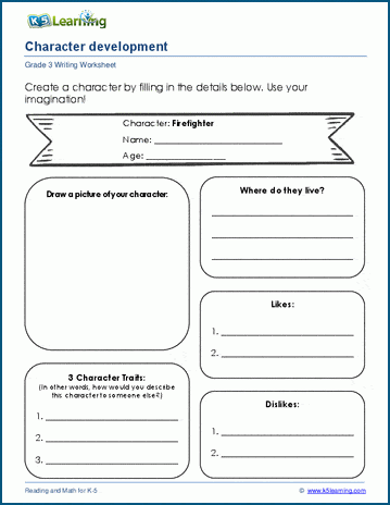 Character development worksheets | Worsheets library