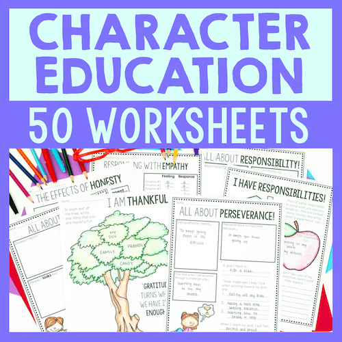 character education worksheet high school