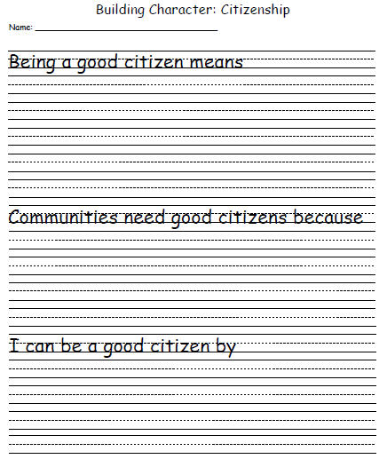 character education worksheet high school