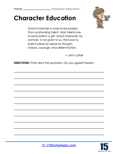 Character Education Worksheets - 15 Worksheets Library