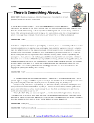 Character Traits Worksheets