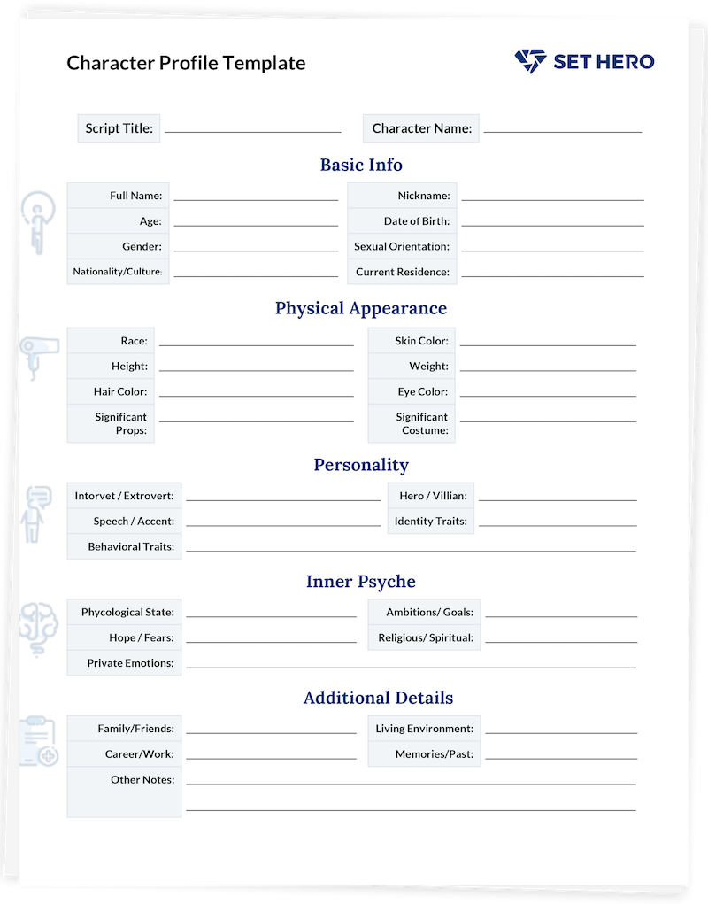 Character Profile Template For Filmmakers (with a Free Download ...