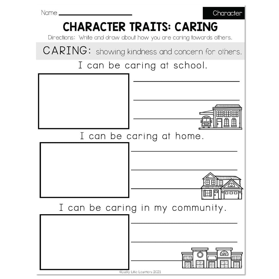 Fall - Early Finishers 2nd Grade - Character Trait - Caring ...