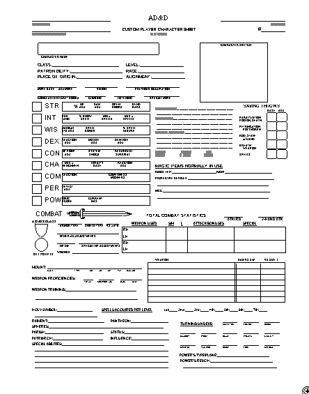 character worksheet for writers