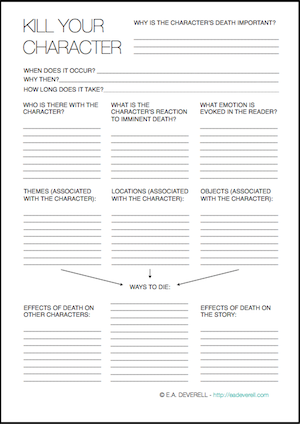 How to Kill a Character... with a Worksheet!