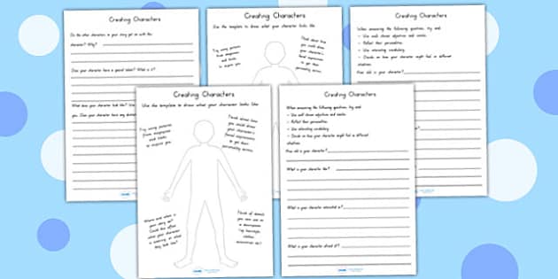 Creating A Character Worksheets (teacher made) - Twinkl